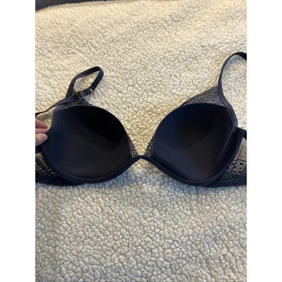 Victoria's Secret Bra Incredible Plunge Women's 34D Lavender Gray Lined - Picture 7 of 7